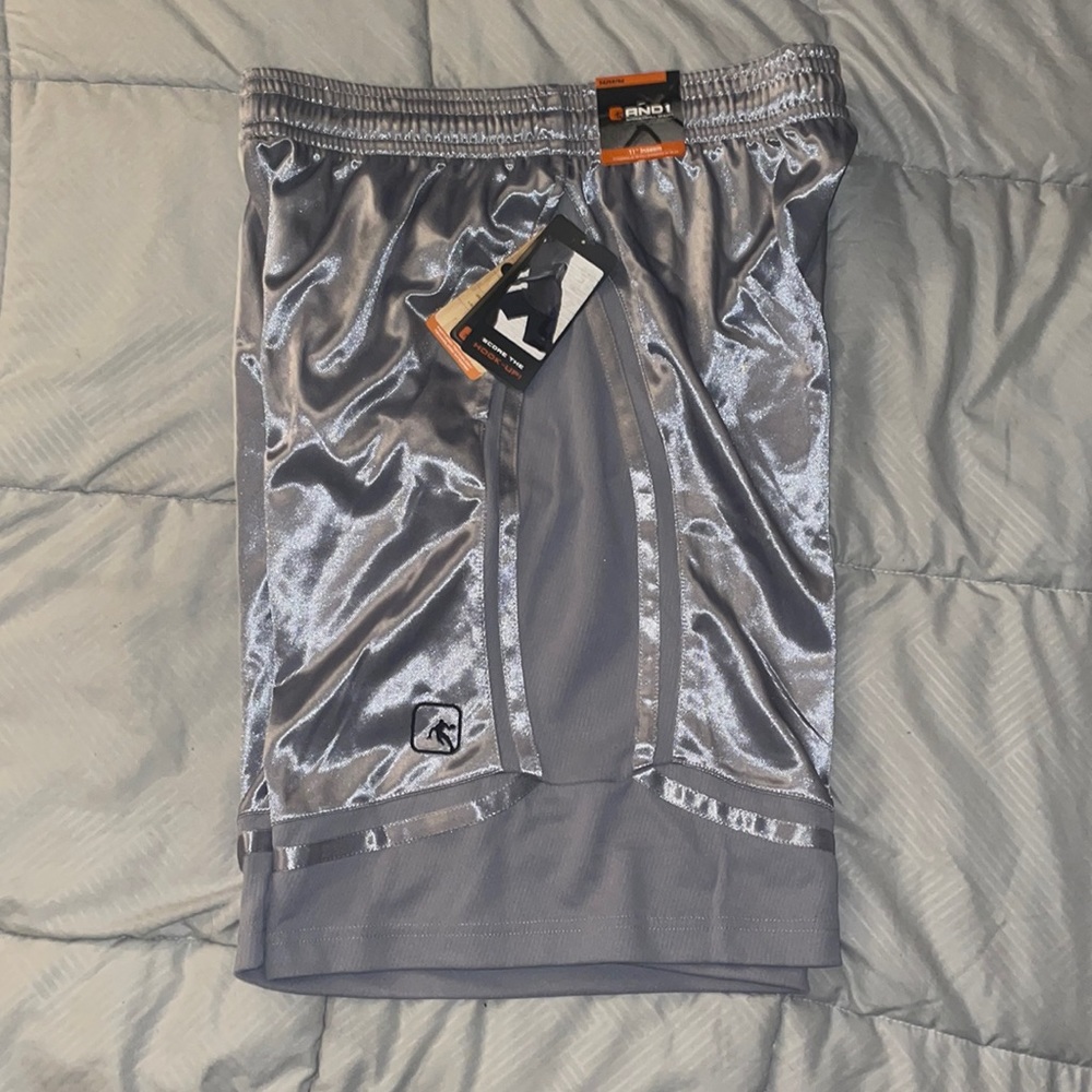 Silver And1 shorts size medium